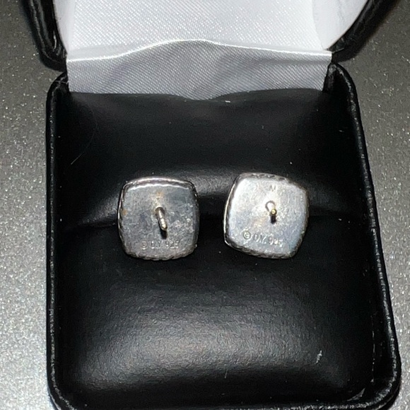 David Yurman Diamond and Citrine Albion Stud Earrings - Picture 3 of 4